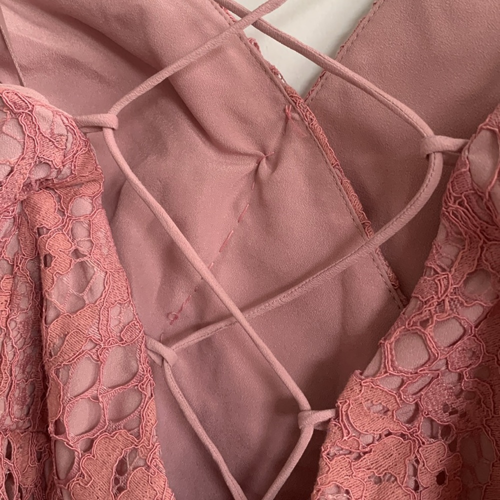 ASOS PINK LACE DRESS - Picture 5 of 6